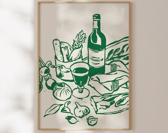 Aesthetic Food and Drink Kitchen Print (Digital Download)