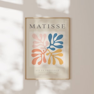 Henri Matisse Print, Printable Art in Pastel Colours, Matisse Print Download, Exhibition Print Set, Digital Art, Vintage Gallery Wall Art