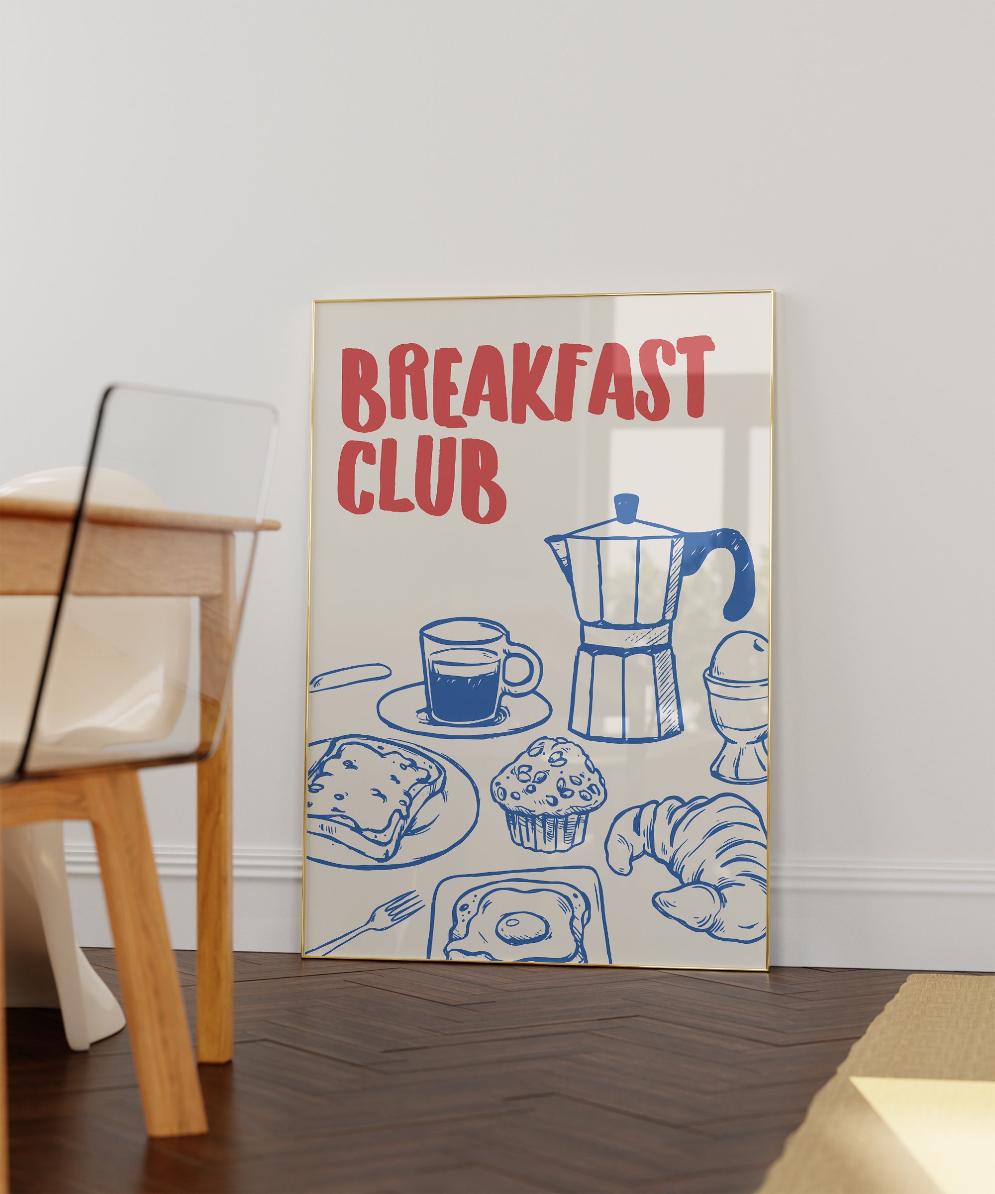 Printable Kitchen Wall Set of 3, Breakfast Print, Bonappetit Print ...