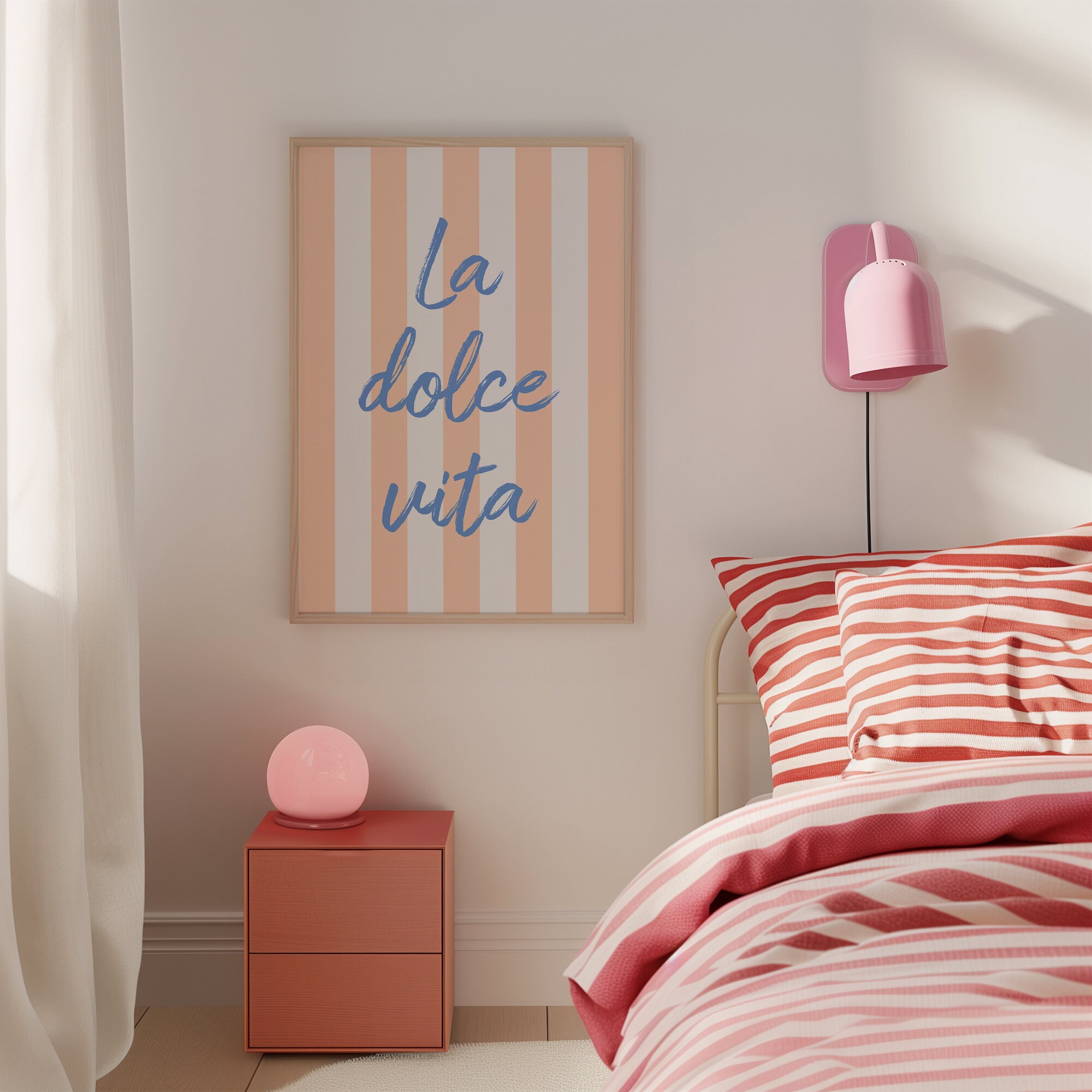 La Dolce Vita Print, Trendy Wall Art, Italian Quote Typography Art ...