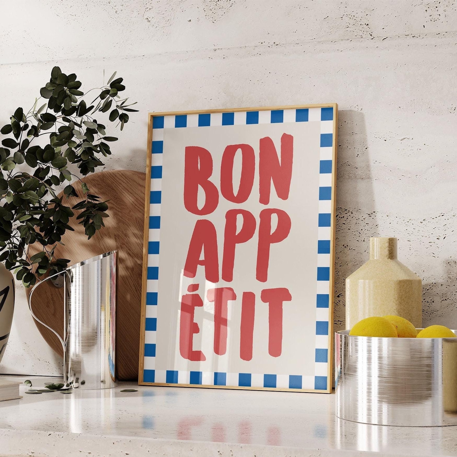 set of 2 bon appetit prints, retro cooking prints,... Bon Appetit Kitchen Print, Modern Kitchen Art, Bon Appetit Retro Poster ...