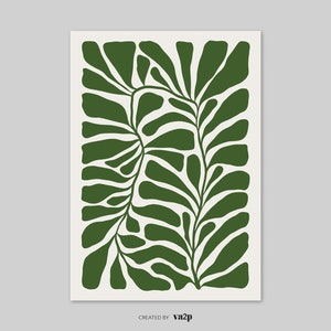 May include: A digital illustration of a green leafy plant with a white background. The plant has a stylised, abstract design.