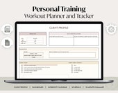 PERSONAL TRAINING TEMPLATE - Includes Google sheets & Excel | Client Workout Tracker, Workout Planner, Monthly Workout Log, Fitness tracker