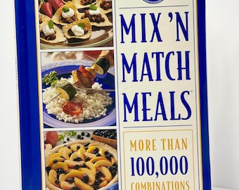 Vintage Pillsbury Mix N Match Meals more than 100,000 combinations 1996, vintage cookbook, vintage recipe book, Pillsbury cookbook collector