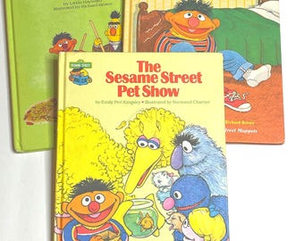 Vintage Sesame Street books set of 3, vintage children’s books