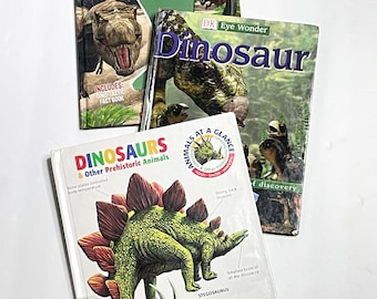 Vintage Dinosaur books set of 3, Dinosaur books