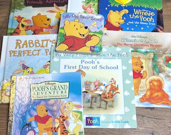 Winnie the Pooh books set of 8, vintage children’s books, Disney
