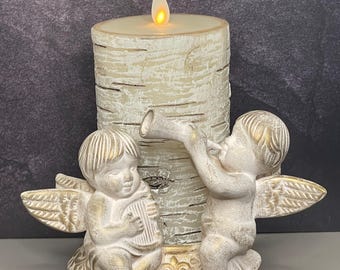 Vintage Partylite cherub candle holder, Angel candle holder