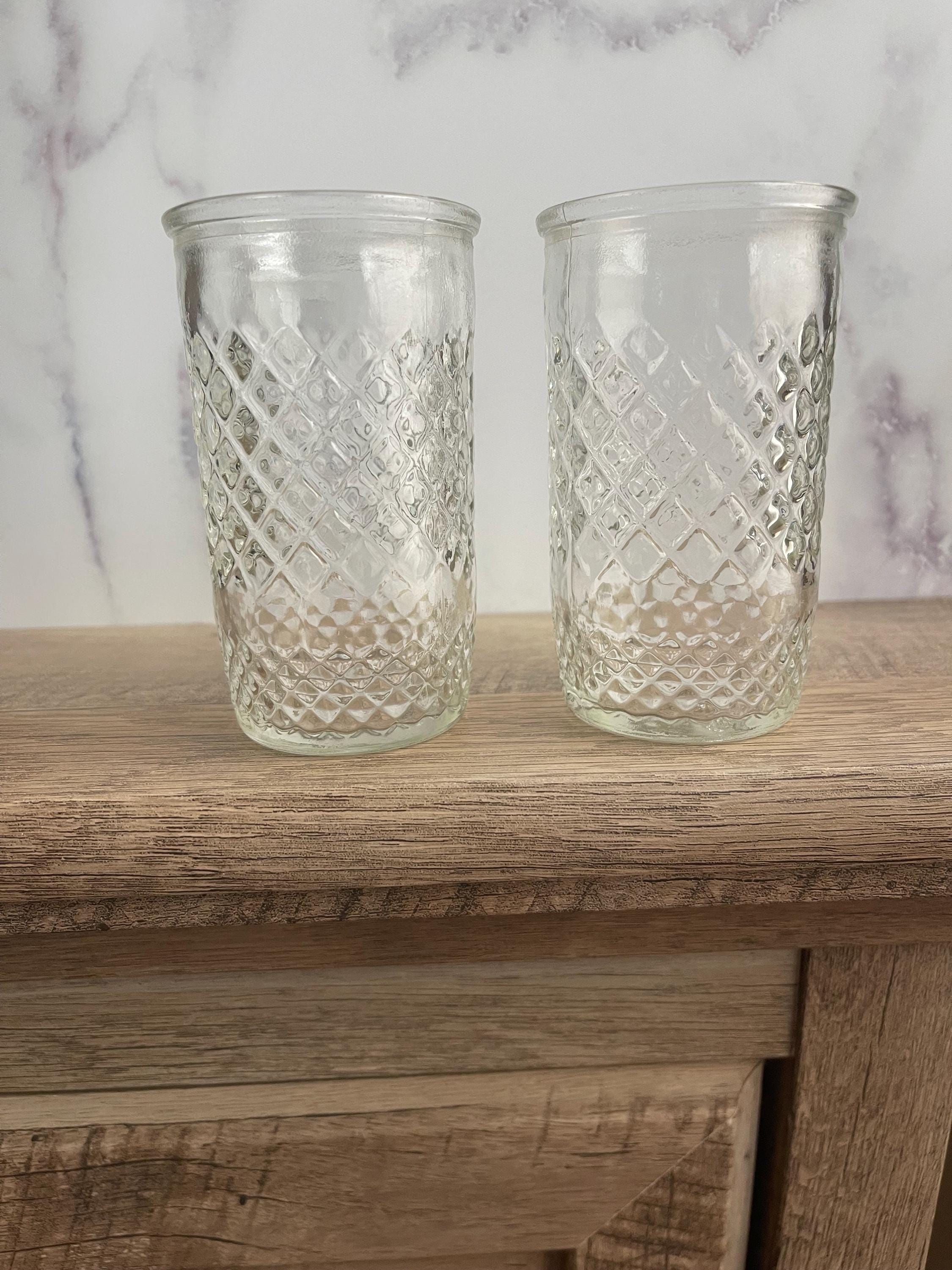 Diamond Pattern Drinking Glass - Etsy