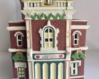 Department 56 Disney Parks Disneyland Fire Department #105 Village Building Disney Collectible Christmas Decor, MISSING  LIGHT