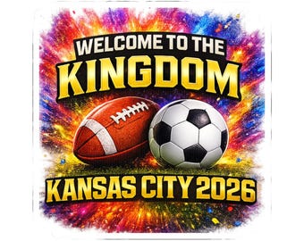 Copy of Welcome to Our Kingdom City soccer and football sticker | Kansas City 2026 kiss-cut