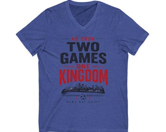Two Games One Kingdom T-Shirt | Soccer Skyline Tee 2026 Kansas City