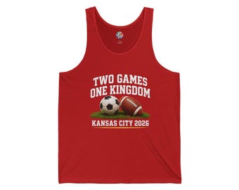Kansas City Soccer Football Tank Top | Two Games One Kingdom KC 2026