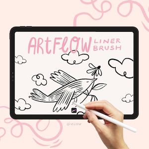 Pincel de liner Art Flow, pincel de arte digital para Procreate