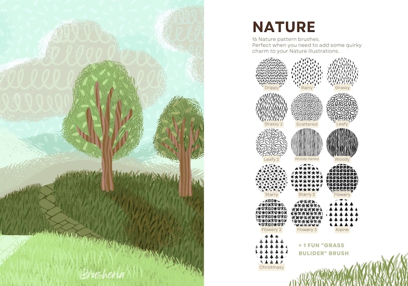 Flawsome Pattern Brushes for Procreate, Imperfect Patterns Brush Set ...