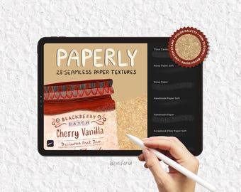 Paper texture Procreate brush set, textured brushes for digital artists