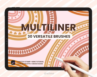 Multiliner procreate brush set by Brusheria, perfect for making rainbows and arches