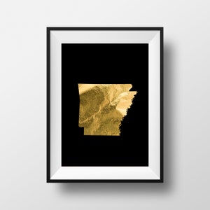 Arkansas Wall Art, Arkansas Download digitale, Arkansas stampabile, Gold Foil Art, Arkansas Digital Print, Gallery Wall Print, Arkansas Art