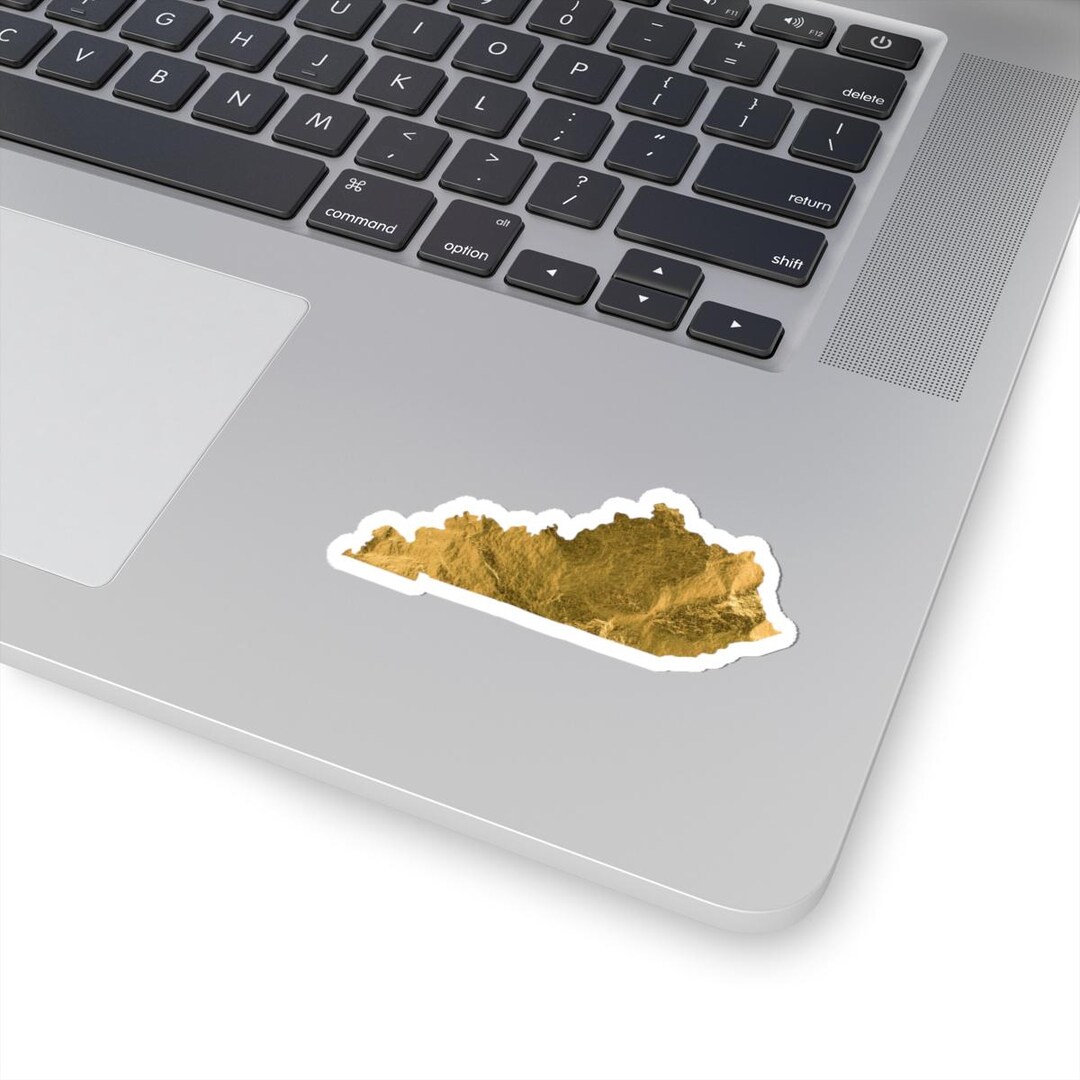Gold Foil Kentucky Map Sticker - Etsy