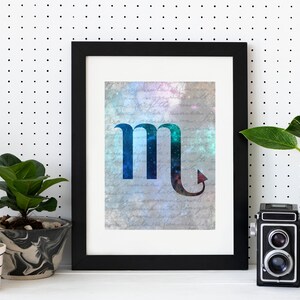 Scorpio Wall Art, Scorpio Digital Download, Scorpio Printable, Zodiac Art, Scorpio Digital Print, Zodiac Gallery Wall Print, Scorpio Art