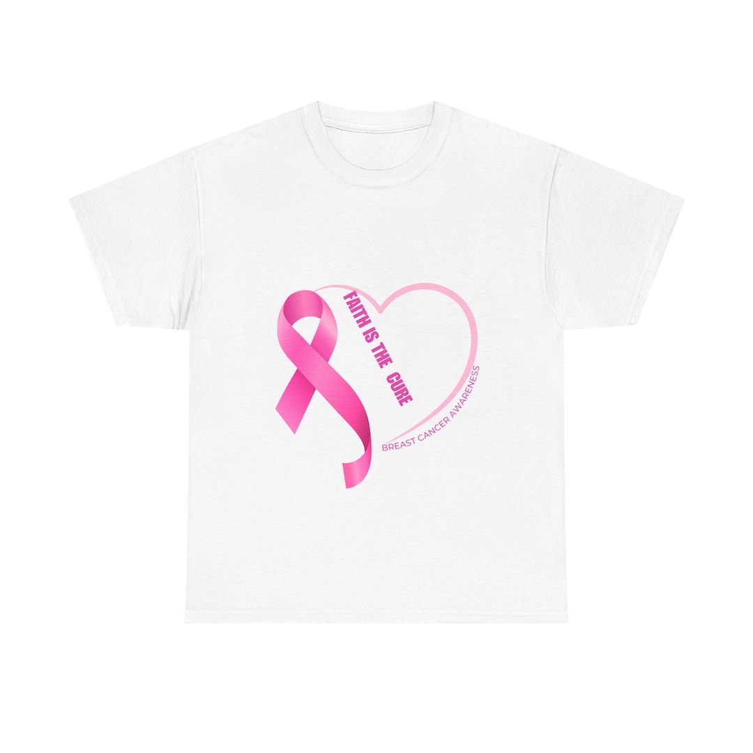 Breast Cancer Awareness Tee, Unisex Heavy Cotton Tee for Support, Gift ...