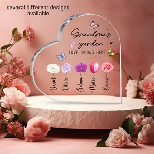 Plaque acrylique personnalisée cadeau maman photo coeur, cadeaux de fête des mères personnalisés de sa fille, cadeau de Noël pour maman, cadeaux d'anniversaire