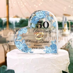 Personalized 50th Anniversary Gift, Gold Anniversary Gift, 50th Wedding Anniversary Keepsake Plaque, Gold 50th Anniversary Gift for Couple