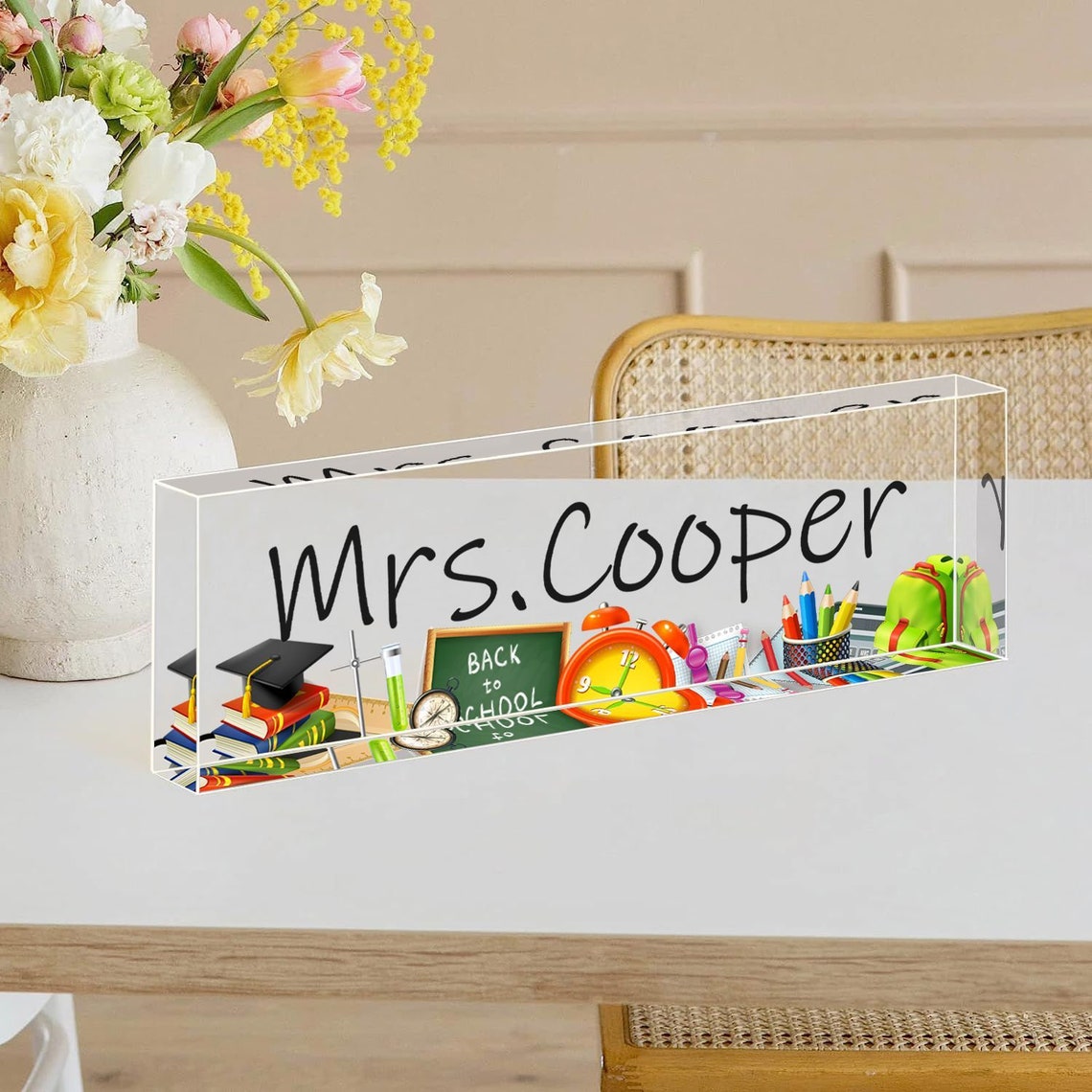 Teacher Desk Name Plate, Name Plate for Desk Gift for Teacher