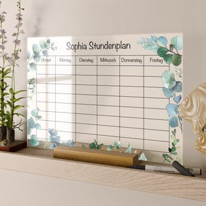 Acrylic Family Planner | Personalized Monthly Calendar | Dry Erase Board | Wall Calendar with Marker