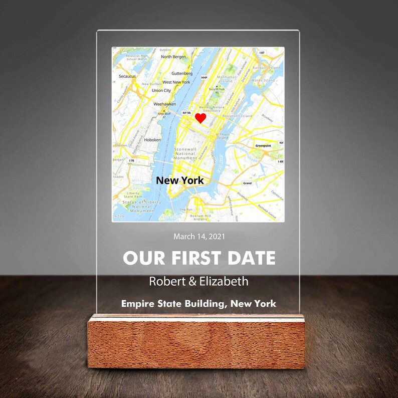 thumbnail interactive-video image 1 of First Date Map Print - Mark Your Moment 1 of 12