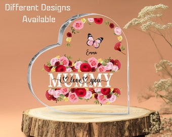 Birth Flower Gift for Mum | Mum Birthday Gift | Mothers Day Gift | Gift for Mum&#39;s Birthday | Acrylic Plaque | Personalised Mum Gift