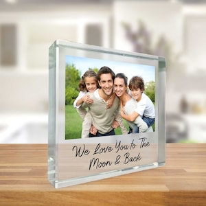 Acrylglas Fotorahmen Block, Benutzerdefinierte Acrylblock Foto, Kristallglas Foto, Hochzeitsgeschenk, Abschlussgeschenk