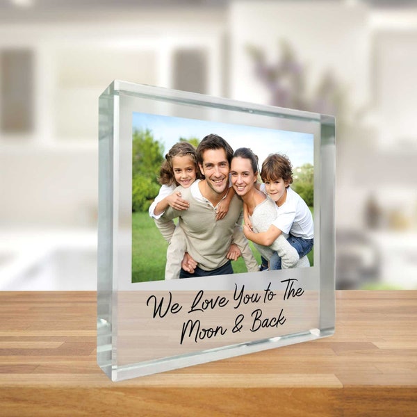 Acrylic Glass Photo Frame Block, Custom Acrylic Block Photo, Crystal Glass Photo, Wedding Gift, Graduation Gift