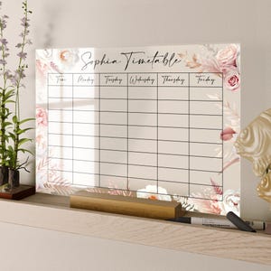 Acrylic Family Calendar | Family Planner | Dry Erase Calendar | Personalize Dry erase Board | Acrylic Calendar | Acrylic Planner
