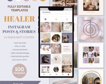 100 modelli spirituali per Instagram: post, storie, copertine in evidenza (modificabili con Canva)