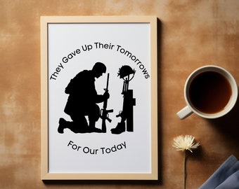 Honre a nuestros héroes caídos / Militares / Día de los Caídos / / Descarga digital PNG, SVG, pdf, jpg / pegatinas, camisetas, tarjetas / Veteranos / Día de los Veteranos