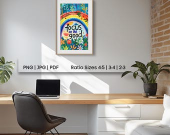 Classroom | Positive Classroom Poster | Therapist Decor | School Psychology | Counseling Poster | Colorful Classroom | Classroom Decorative