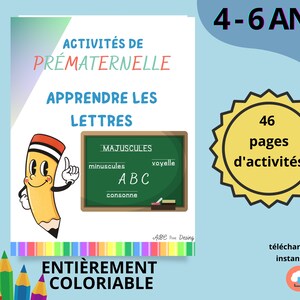 Printable Kids Activity Book, Learn Alphabet Letters, Lowercase and Uppercase Alphabet, Printable PDF