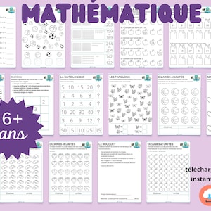 Activités Mathématique, Apprendre Nombres, Maternelle, École À La Maison, Téléchargement Instantané