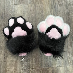 Super Fluffy and Furry Paw Keychain Accessory