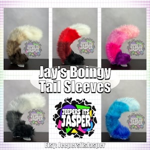 Fluffy Jay&#39;s Boingy Tail Sleeve Covers, For Furry, Fursuit, Cosplay, And Kemonomimi: 4 Colors (Core NOT Included)