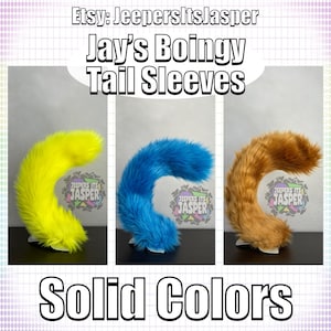 Fluffy Jay&#39;s Boingy Tail Sleeve Covers, For Furry, Fursuit, Cosplay, And Kemonomimi: 1 Solid Color (Core NOT Included)