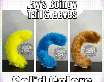 Fluffy Jay's Boingy Tail Sleeve Covers, For Furry, Fursuit, Cosplay, And Kemonomimi: 1 Solid Color (Core NOT Included)