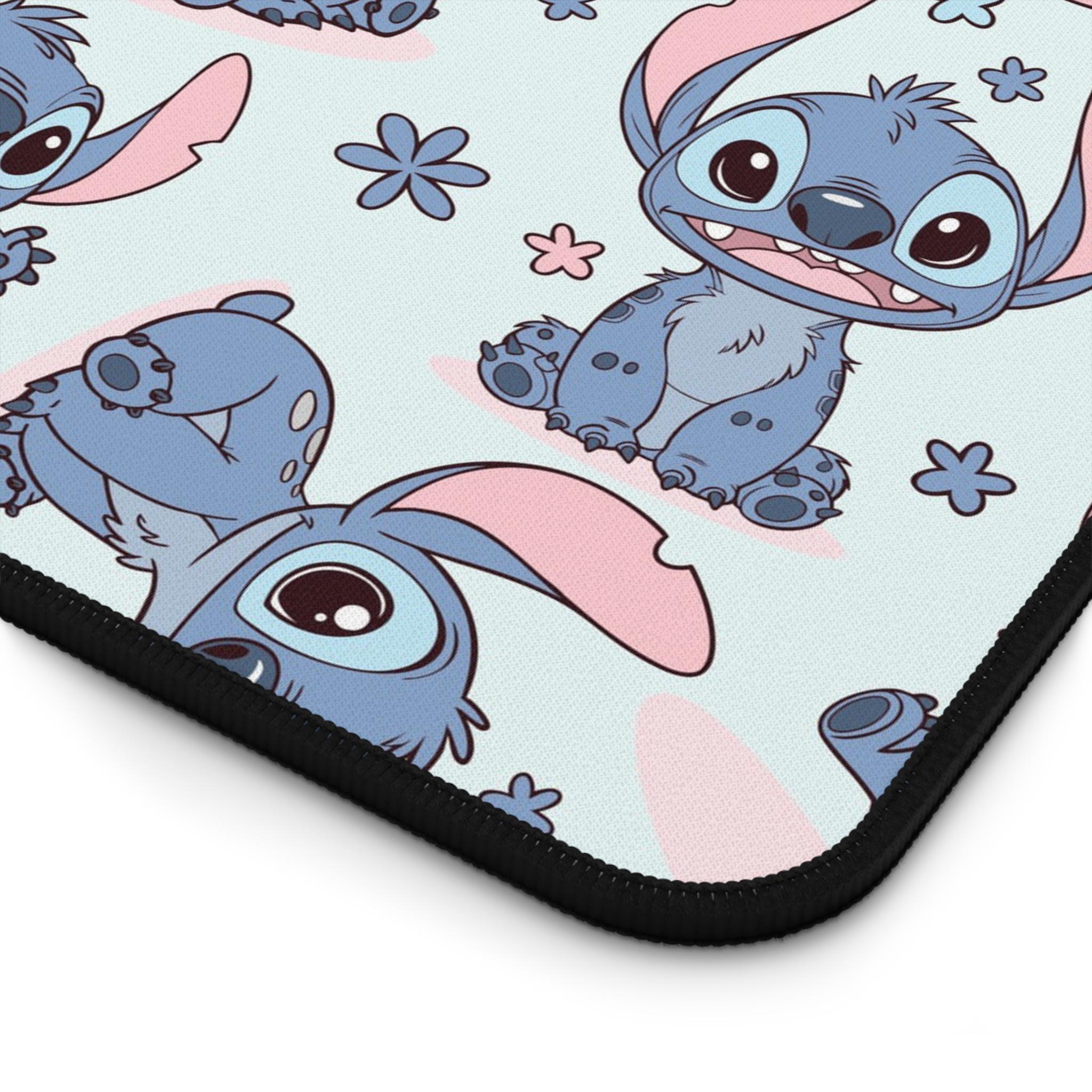 Stitch Computer Mat Cute Stitch Desk Mat | Blue Alien Mouse Pad | Kawaii Desk Decor ...