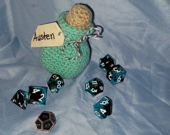 D20 Dice Bag Potion Bottle