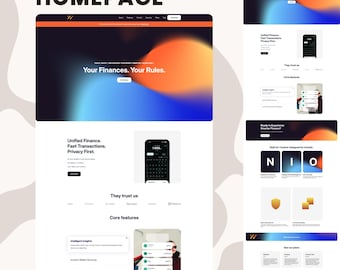 Website Company, Agency, App Landing Page