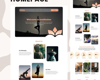 Responsive HTML Landing Page Yoga Template - User-Friendly and Customizable
