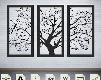 Tree Wall Art: Laser Cut CNC Vector Files (Digital Download)