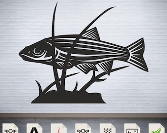 Bass Fish SVG: CNC Laser Cut File, Wall Art (Digital Download)