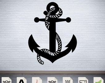 Ancla marina SVG: Archivos vectoriales CNC cortados con láser (descarga digital)